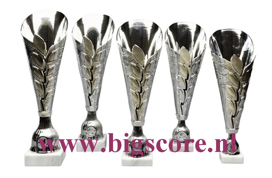 Z 629 Kunststof beker Zilver 5 Delig